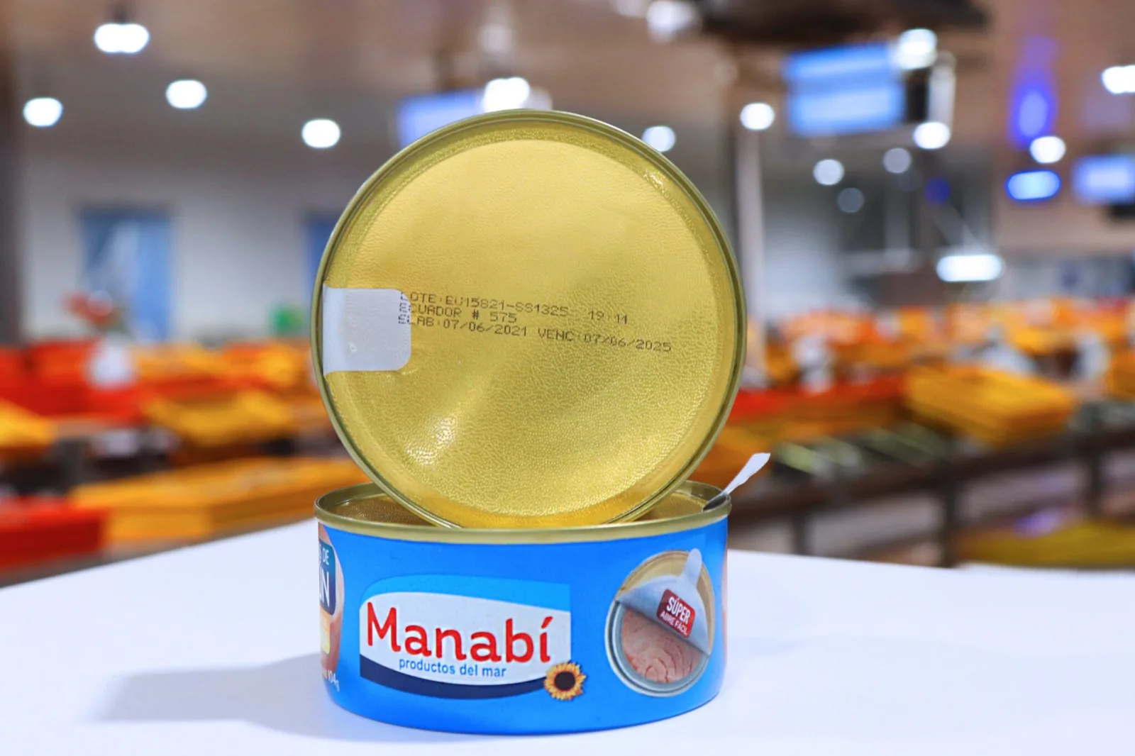 Canned tuna production at the Eurofish plant in Manta